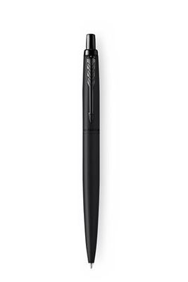 Guľôčkové pero, 0,7 mm, stláčací mechanizmus, čierny klip, matné čierne telo, PARKER, "Royal Jotter XL", modrá