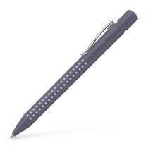 Guľôčkové pero, 0,7 mm, stláčací mechanizmus, telo pera: sivá, FABER-CASTELL "Grip 2010-M", modrá