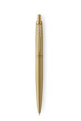 Guľôčkové pero, 0,7 mm, stláčací mechanizmus, zlatý klip, zlaté telo, PARKER, "Royal Jotter XL", modrá