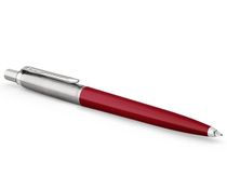 Guľôčkové pero, 0,7 mm, strieborný klip, červené telo pera, PARKER, "Royal Jotter Originals", modré