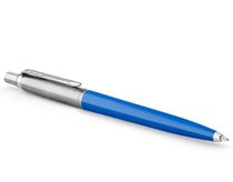 Guľôčkové pero, 0,7 mm, strieborný klip, modré telo pera, PARKER, "Royal Jotter Originals", modré