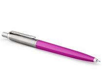 Guľôčkové pero, 0,7 mm, strieborný klip, ružové telo pera, PARKER, "Royal Jotter Originals", modré
