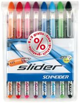 Guľôčkové pero "Slider XB", mix farieb, 8 ks/bal, 1,4mm
