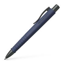 Guľôčkové pero, stláčací mechanizmus, tmavomodré telo, FABER-CASTELL "Poly Ball Urban", modrá