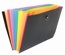 Harmoniková taška, PP, 8 záložiek, VIQUEL "RainbowClass", čierna