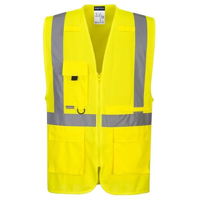 PORTWEST C357 Hi-Vis executive vesta s vreckom na tablet žltá