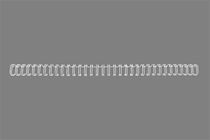 Hrebeň, kovový, 3:1, 12,5 mm, 115 listov, GBC "WireBind", strieborný
