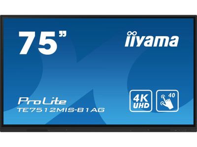 Iiyama ProLite 75" TE7512MIS-B1AG IPS LED 4K /VGA HDMI USB-C WiFi/ iiware, Android11, ScreenSharePro