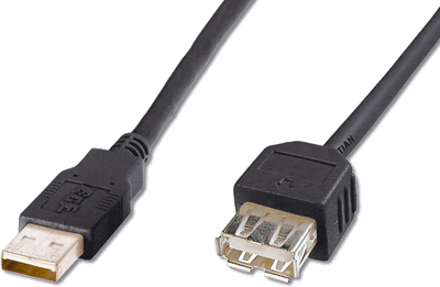 Kabel USB prodlužovací A-A, 5 m, černý