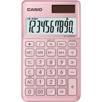 Kalkulačka, stolová, 10-miestny displej, CASIO "SL 1000"svetloružová