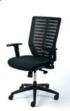 Kancelárska stolička, čierny poťah, napnuté sieťové operadlo, čierny podstavec, MAYAH 