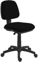 Kancelárska stolička, textilné čalúnenie, čierny podstavec, "Bora", čierna