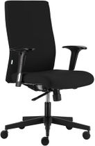 Kancelárska stolička, textilné čalúnenie, čierny podstavec, "BOSTON Standard", čierna