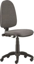 Kancelárska stolička, textilné čalúnenie, čierny podstavec, "Megane", sivá-čierna