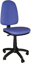 Kancelárska stolička, textilné čalúnenie, čierny podstavec, "Megane", modrá