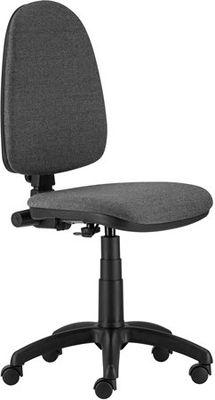 Kancelárska stolička, textilné čalúnenie, čierny podstavec, "Megane", sivá