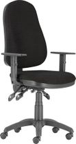Kancelárska stolička, textilné čalúnenie, čierny podstavec, "XENIA ASYN", čierna
