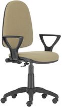 Kancelárska stolička, textilné čalúnenie, LX opierky rúk, "Megane", béžová