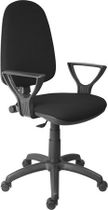 Kancelárska stolička, textilné čalúnenie, LX opierky rúk, "Megane", čierna