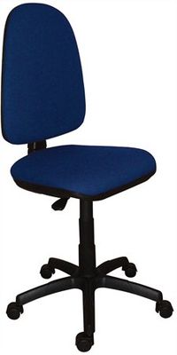 Kancelárska stolička, textilové čalúnenie, čierny podstavec, "Golf", modrá