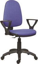 Kancelárska stolička, tkanina, LX opierky rúk, modré-čierne