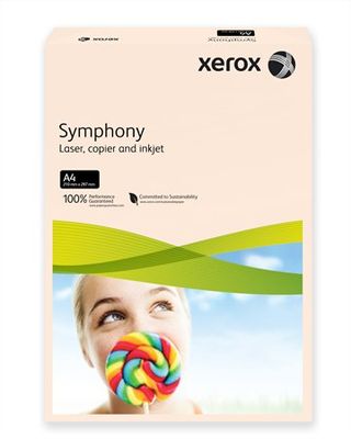Kancelársky papier, farebný, A4, 80 g, XEROX "Symphony", lososový (pastelový)