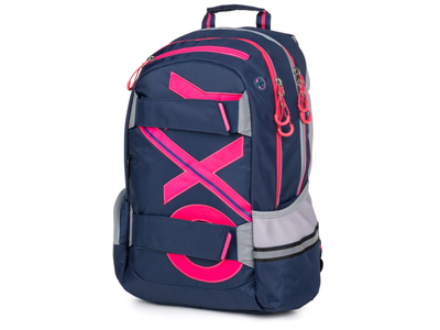 Karton PP Študentský batoh OXY Šport Blue Line Pink