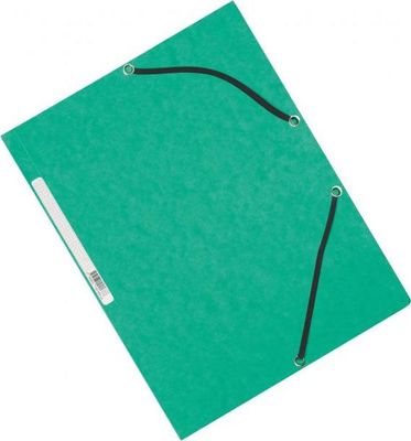 Kartónový obal hladký s gumičkou Q-Connect zelený