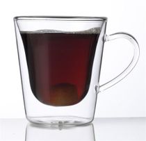 Kávová-čajová šálka, dvojstenné sklo, "Thermo"
