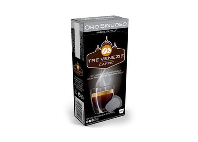 Kávové kapsule Tre Venezie ORO SINUOSO 10x pre NESPRESSO
