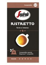 Kávové kapsuly, 10 ks biologicky rozložiteľných kapsúl, SEGAFREDO Ristretto - do kávovarov Nespresso®