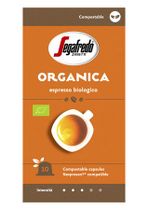 Kávové kapsuly, 10 ks biologicky rozložiteľných kapsúl, SEGAFREDO Organica - do kávovarov Nespresso®