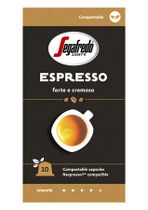 Kávové kapsuly, 10 ks biologicky rozložiteľných kapsúl, SEGAFREDO Espresso  - do kávovarov Nespresso®