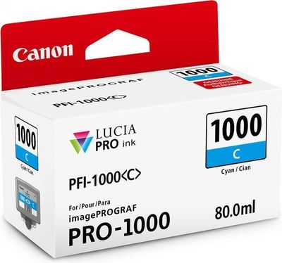kazeta CANON PFI-1000C Cyan iPF PRO-1000