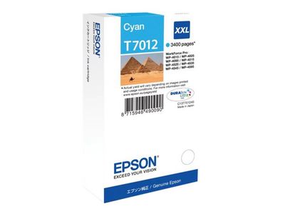 Cartridge EPSON T7012 XXL (C13T70124010) cyan - originál (3 400 str.)