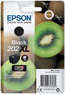 Cartridge Epson 202XL (C13T02G140) black - originál (550 str)
