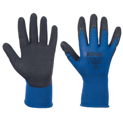 KIXX BEASTY BLUE rukavice nylon/latex dlaň, modrá
