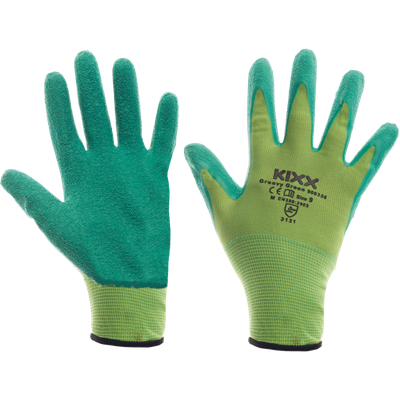 KIXX GROOVY GREEN rukavice nylon. latex. dlaň