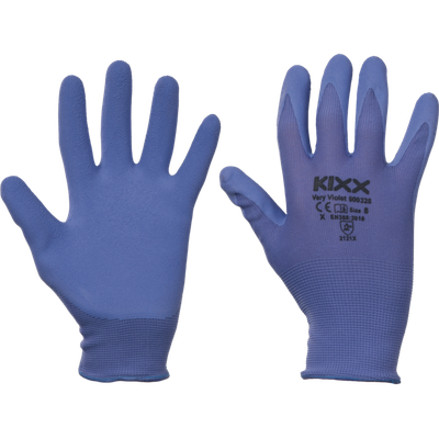 KIXX VERY VIOLET rukavice nylon. latex. dlaň, fialová