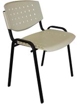 Konferenčná stolička, dierovaný plast, "TAURUS", slonovina