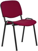 Konferenčná stolička „Felicia”, bordový poťah, čierna kovová konštrukcia