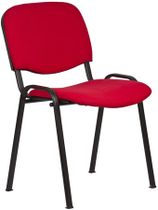 Konferenčná stolička "Felicia", červený poťah, čierna kovová konštrukcia