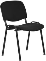 Konferenčná stolička „Felicia”, čierny poťah, čierna kovová konštrukcia