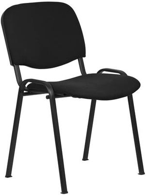 Konferenčná stolička „Felicia”, čierny poťah, čierna kovová konštrukcia