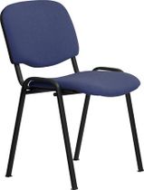 Konferenčná stolička „Felicia”, modrý poťah, čierna kovová konštrukcia