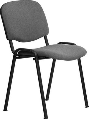 Konferenčná stolička „Felicia”, sivý poťah, čierna kovová konštrukcia