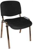 Konferenčná stolička, textilové čalúnenie, chrómová konštrukcia, "Taurus", čierna