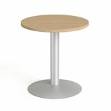 Konferenčný stôl, okrúhly, so sivou kovovou nohou, O 60 cm, MAYAH 