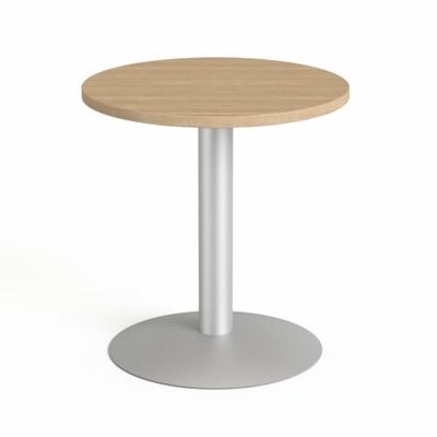 Konferenčný stôl, okrúhly, so sivou kovovou nohou, O 60 cm, MAYAH "Freedom SV-57", jaseň