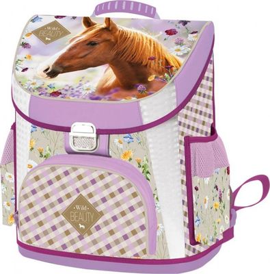 Koníková Ergonomická školská taška Premium 39x35x24cm Wild Beauty Brown 